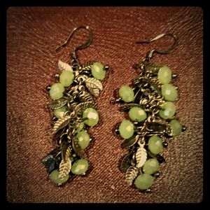 Beautiful seafoam green and silver earrings.